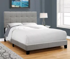 Monarch Linen Tufted Low Profile Bed -Furniture Sale Shop 810598497 B0