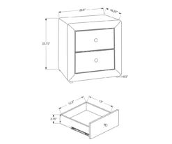 Monarch Linen Upholstered Nightstand -Furniture Sale Shop 810598500 A7
