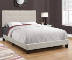 Monarch Linen Tufted Low Profile Bed -Furniture Sale Shop 810598502 B0