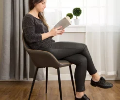 Glitzhome Mid-Century Modern Faux Leather Dining Chairs, 2-Pack 16 Glitzhome Mid-Century Modern Faux Leather Dining Chairs, 2-Pack -Furniture Sale Shop 810598715 A0 3 1