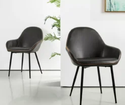Glitzhome Mid-Century Modern Faux Leather Dining Chairs, 2-Pack 17 Glitzhome Mid-Century Modern Faux Leather Dining Chairs, 2-Pack -Furniture Sale Shop 810598715 A0 4 1