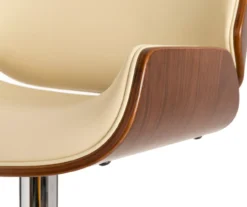 Glitzhome Mid-Century Modern Faux Leather & Chrome Adjustable Bar Stools, 2-Pack -Furniture Sale Shop 810598740 A0 4