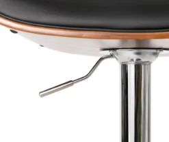 Glitzhome Mid-Century Modern Faux Leather & Chrome Adjustable Bar Stools, 2-Pack -Furniture Sale Shop 810598742 A0 5