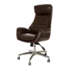 Dark Brown Mid-Century Modern Faux Leather Executive Office Chair -Furniture Sale Shop 810598937 A0 1