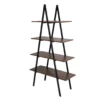 Walnut Modern A-Frame 4-Shelf Bookcase -Furniture Sale Shop 810598942 A0 1