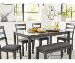 Fairview 6-Piece Dining Set With Bench -Furniture Sale Shop 810599355 6