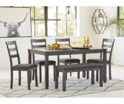 Fairview 6-Piece Dining Set With Bench -Furniture Sale Shop 810599355 9