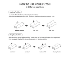 DHP Elbern Black Metal Futon With Cover 26 DHP Elbern Black Metal Futon With Cover -Furniture Sale Shop 810599700 810600181 810600182 M0