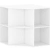 White 6-Cubby Corner Cube Organizer -Furniture Sale Shop 810606561 A0