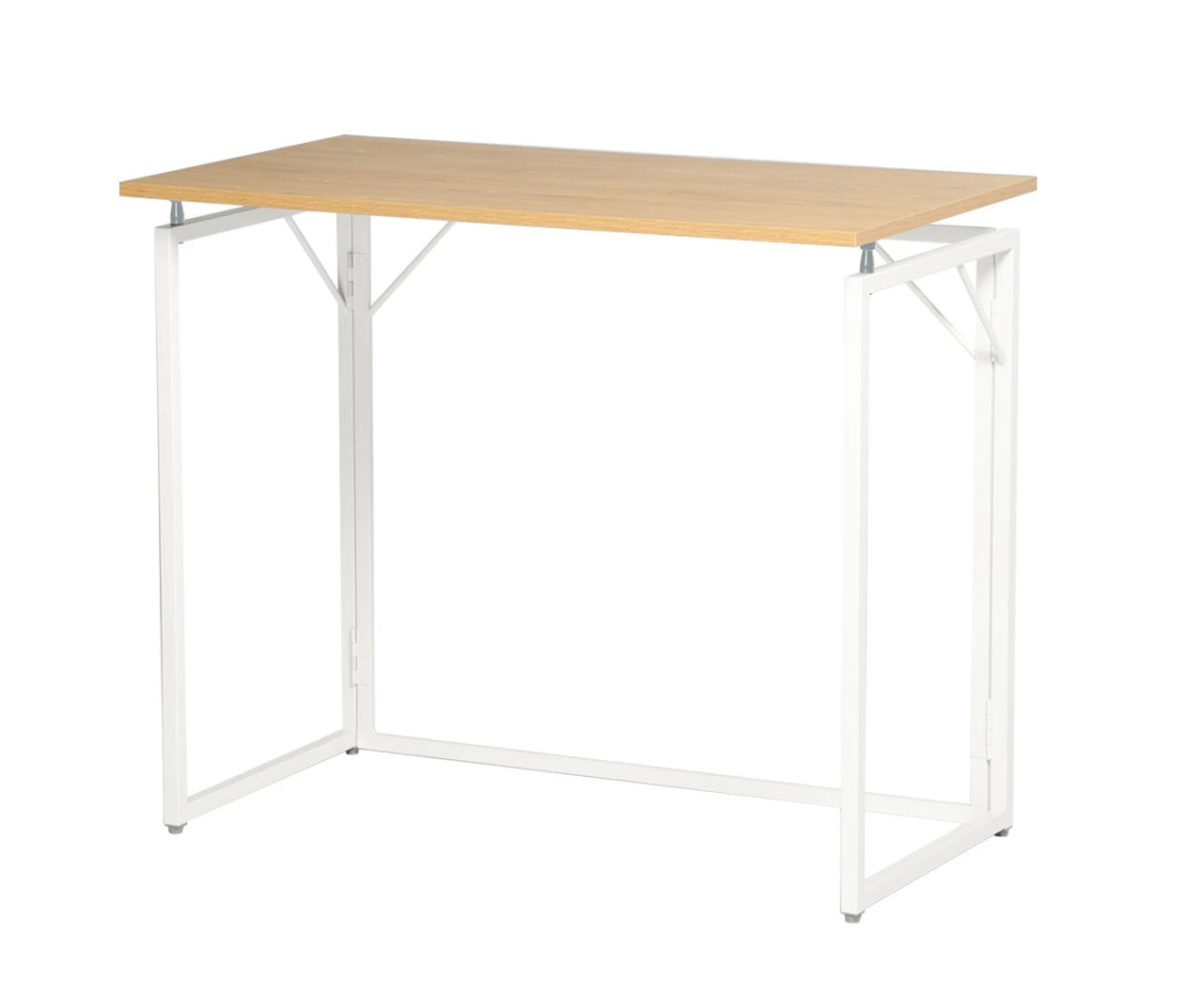 Blonde Wood & White Folding Desk 3 Blonde Wood & White Folding Desk