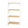 Blonde Wood Look & White 4-Tier Folding Bookcase -Furniture Sale Shop 810606565 A0 1