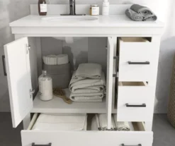 DHP Atwater Living Mills White Bathroom Vanity With Sink -Furniture Sale Shop 810610511 B0 4