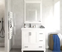 DHP Atwater Living Mills White Bathroom Vanity With Sink -Furniture Sale Shop 810610511 B0 5