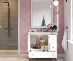 DHP Atwater Living Delias Bathroom Vanity With White Sink -Furniture Sale Shop 810610514 B0 4