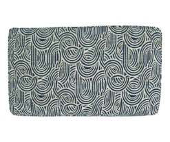 Trendle Blue & Tan Oversize Accent Ottoman -Furniture Sale Shop 810612384 3