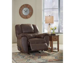 McGann Walnut Faux Leather Rocker Recliner -Furniture Sale Shop 810612512 3