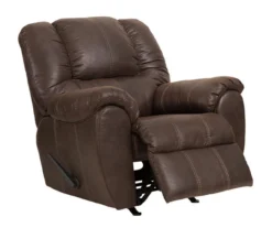 McGann Walnut Faux Leather Rocker Recliner -Furniture Sale Shop 810612512 4