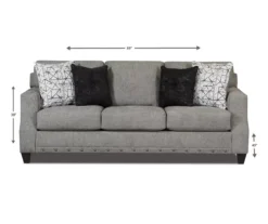 Alexandria Gray Chenille Sofa -Furniture Sale Shop 810616679 A8
