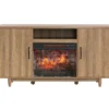 60" Modern Tan Electric Fireplace Console -Furniture Sale Shop 810617759 A0 1