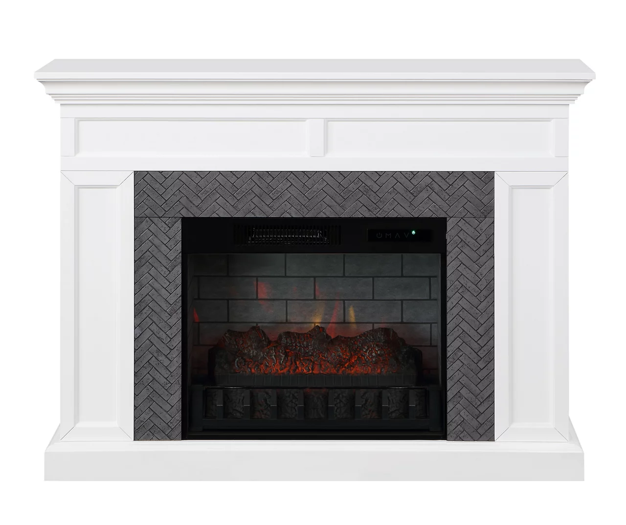 48" Faux Herringbone Mantel Electric Fireplace 3 48" Faux Herringbone Mantel Electric Fireplace
