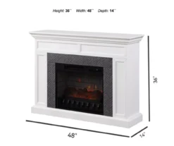 48" Faux Herringbone Mantel Electric Fireplace 15 48" Faux Herringbone Mantel Electric Fireplace -Furniture Sale Shop 810617761 A6 1