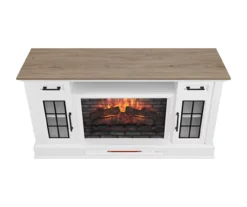 60" White 2-Door Electric Fireplace Console 22 60" White 2-Door Electric Fireplace Console -Furniture Sale Shop 810618088 A0 4