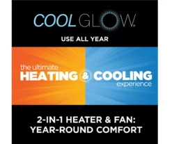 59.5" Black CoolGlow Electric Fireplace & Fan Console -Furniture Sale Shop 810620259 M7