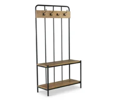 Camino Warm Honey 4-Hook Hall Tree -Furniture Sale Shop 810680818 A0 2