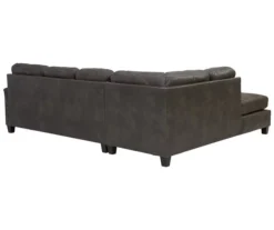 Signature Design By Ashley Navi Smoke Faux Leather Sectional With Left-Facing Chaise -Furniture Sale Shop combo760010 2