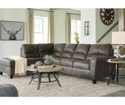 Signature Design By Ashley Navi Smoke Faux Leather Sectional With Left-Facing Chaise -Furniture Sale Shop combo760010 3