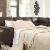 Signature Design By Ashley Navi Chestnut Faux Leather Sleeper Sectional With Right-Facing Chaise -Furniture Sale Shop combo760017