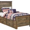 Signature Design By Ashley Trinell Twin Panel Bed With 2-Drawer Storage -Furniture Sale Shop combo780009