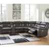 Signature Design By Ashley Kincord 4-Piece Faux Leather Power Reclining Sectional With Left-Arm-Facing Console Sofa -Furniture Sale Shop combo800019