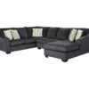 Signature Design By Ashley Eltmann Slate 3-Piece Sectional With Right-Facing Chaise -Furniture Sale Shop combo860041