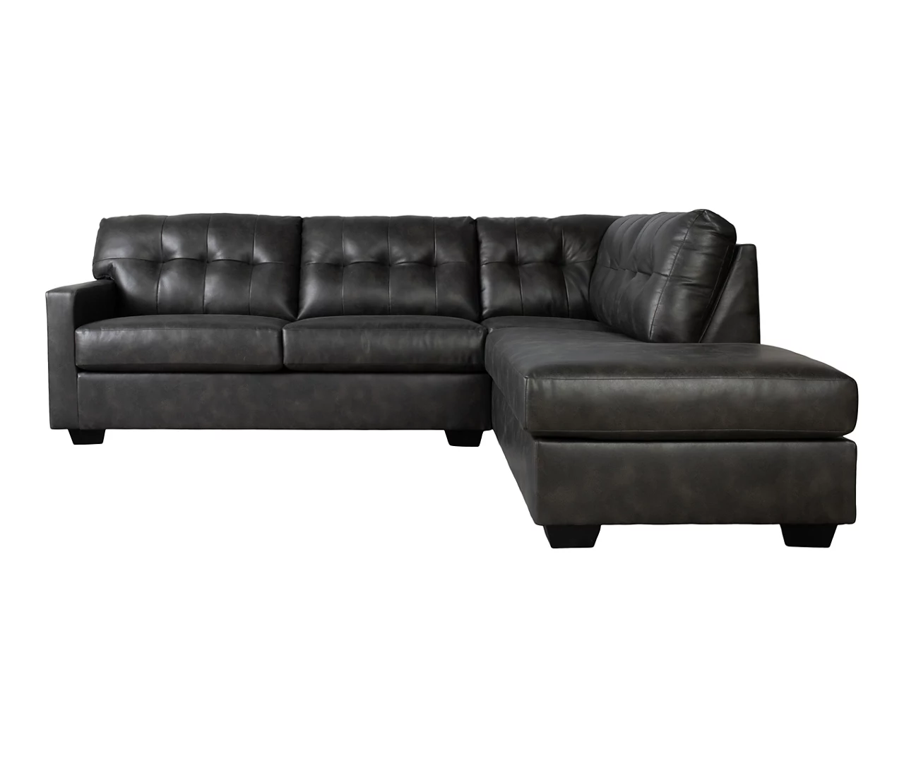 Signature Design By Ashley Battstone Steel Faux Leather Sectional 3 Signature Design By Ashley Battstone Steel Faux Leather Sectional